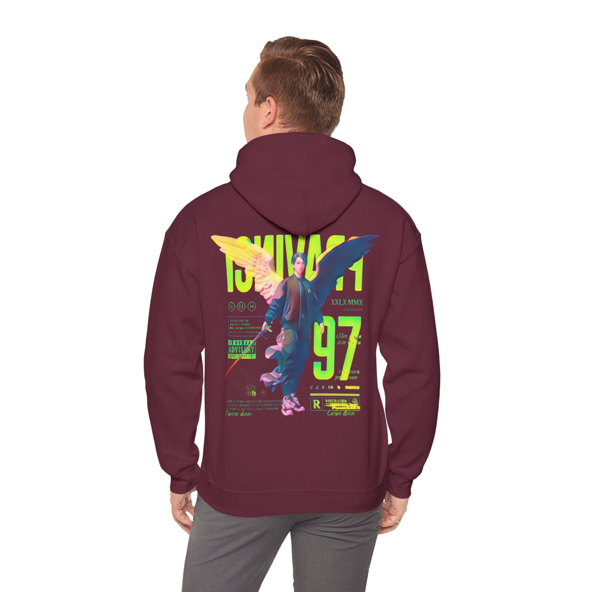 Pravinci Imperium Iridescente - Maroon Hooded Sweatshirt