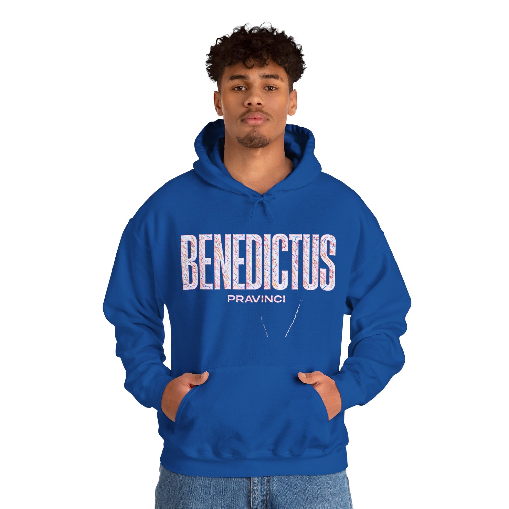 Pravinci Benedictus Labor Iridescente – Blue Hooded Sweatshirt