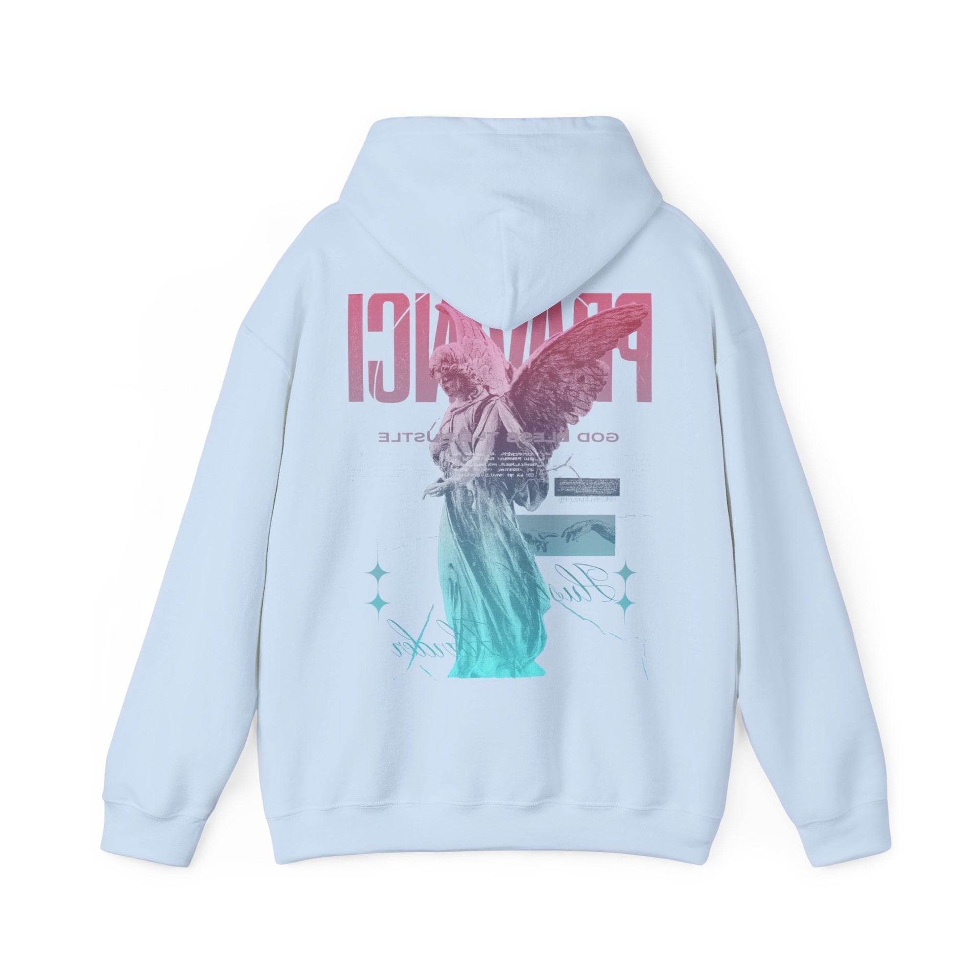 Pravinci Benedictus Labor Iridescente – Light Blue Hooded Sweatshirt