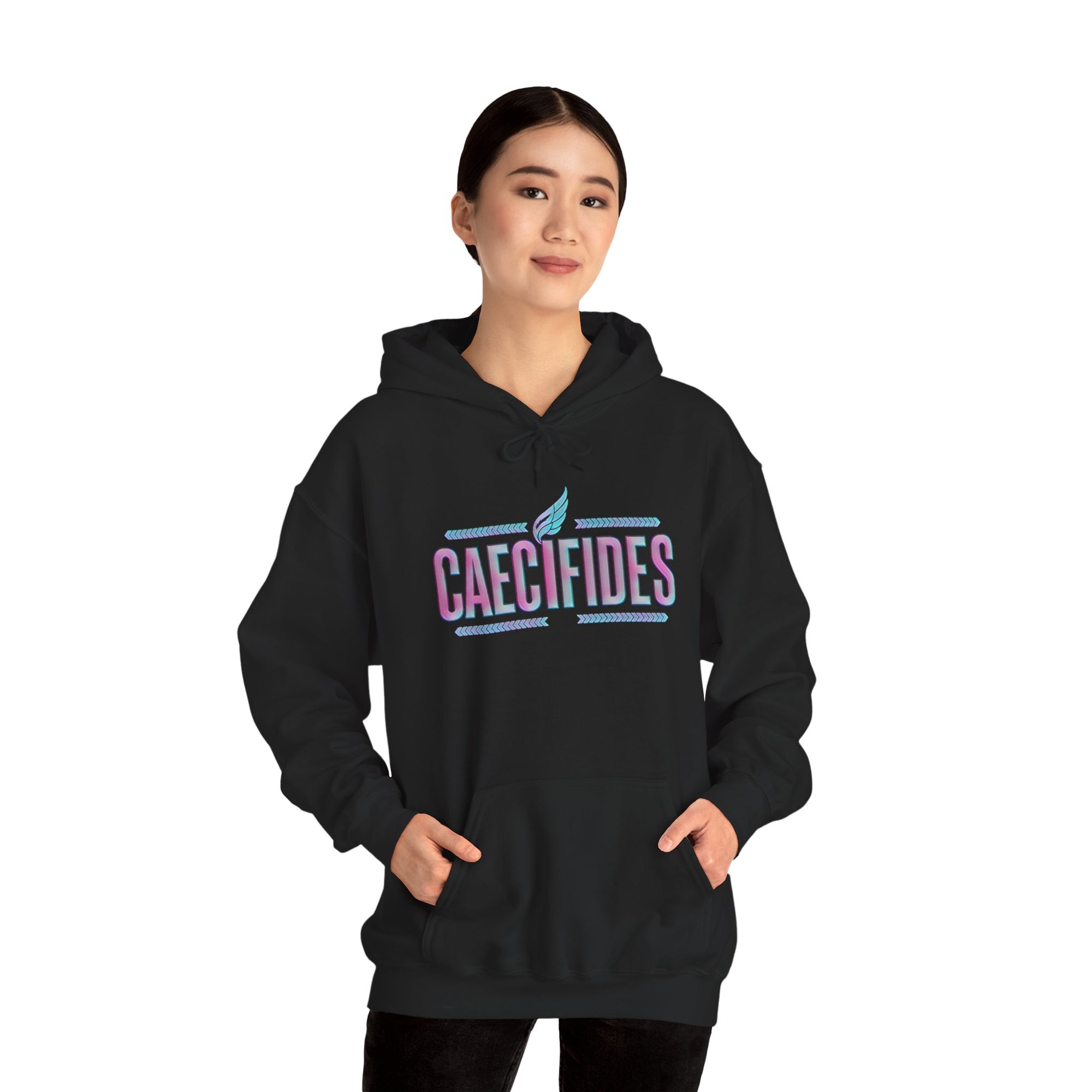 Pravinci Caecifides Iridescente – Black Hooded Sweatshirt