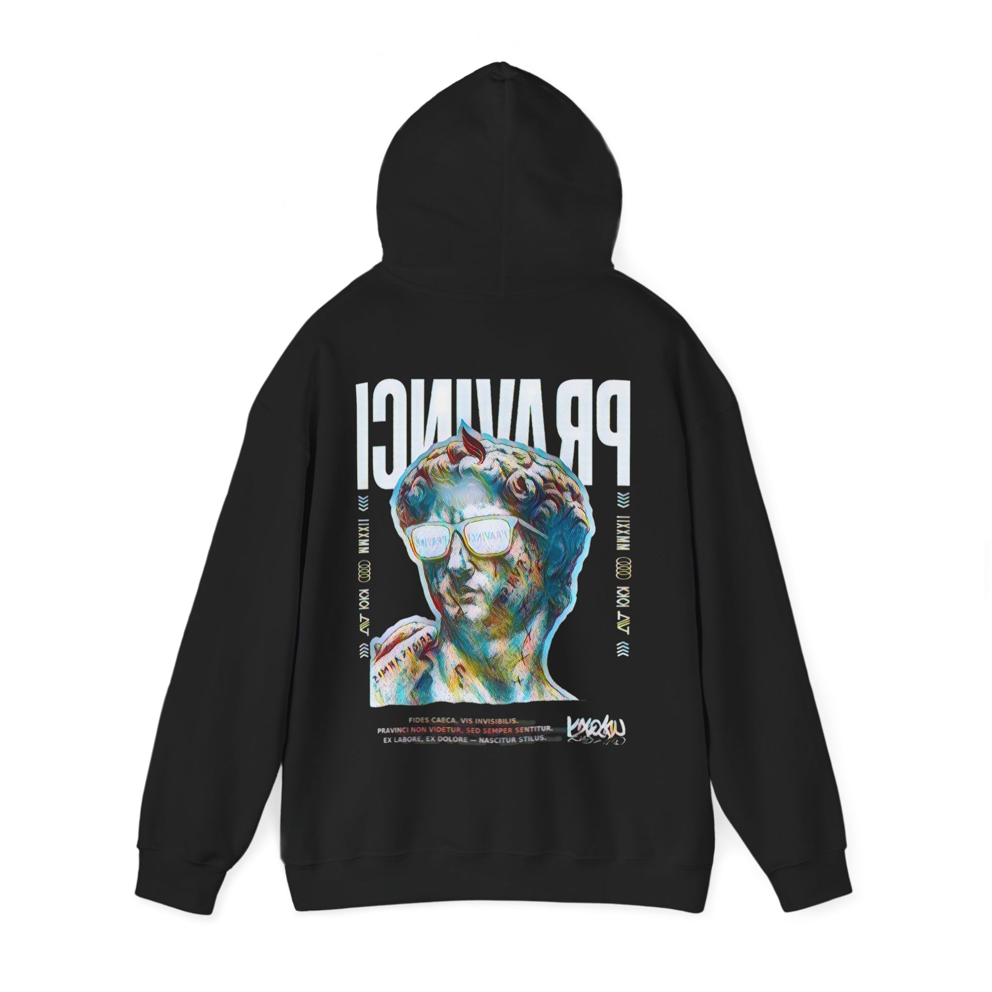 Pravinci Caecifides Iridescente – Black Hooded Sweatshirt