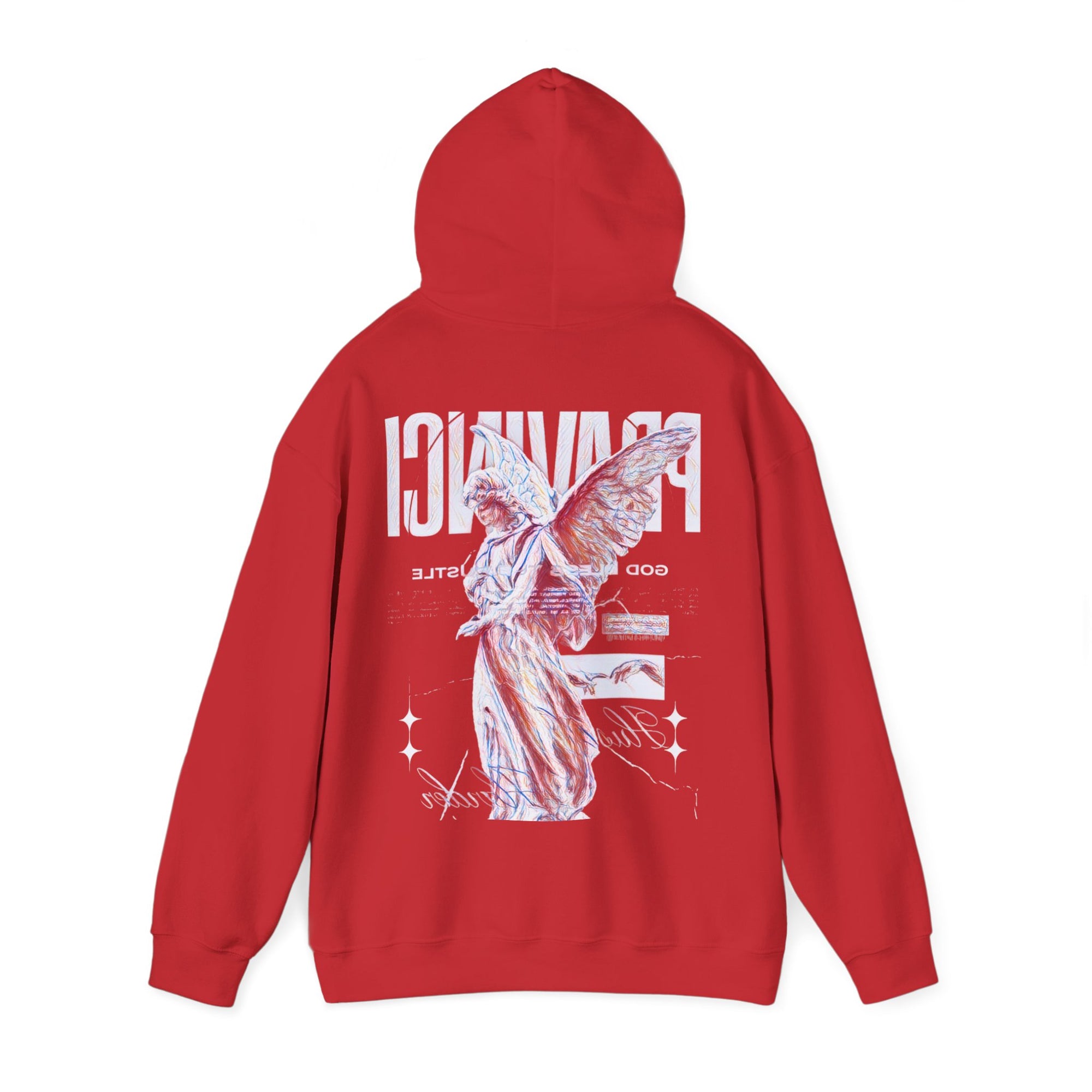 Pravinci Benedictus Labor Iridescente – Red Hooded Sweatshirt