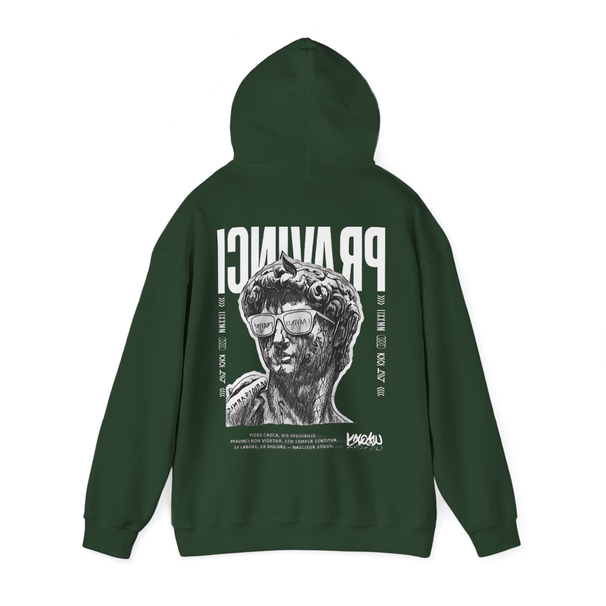 Pravinci Caecifides Monocromia – Dark Green Hooded Sweatshirt