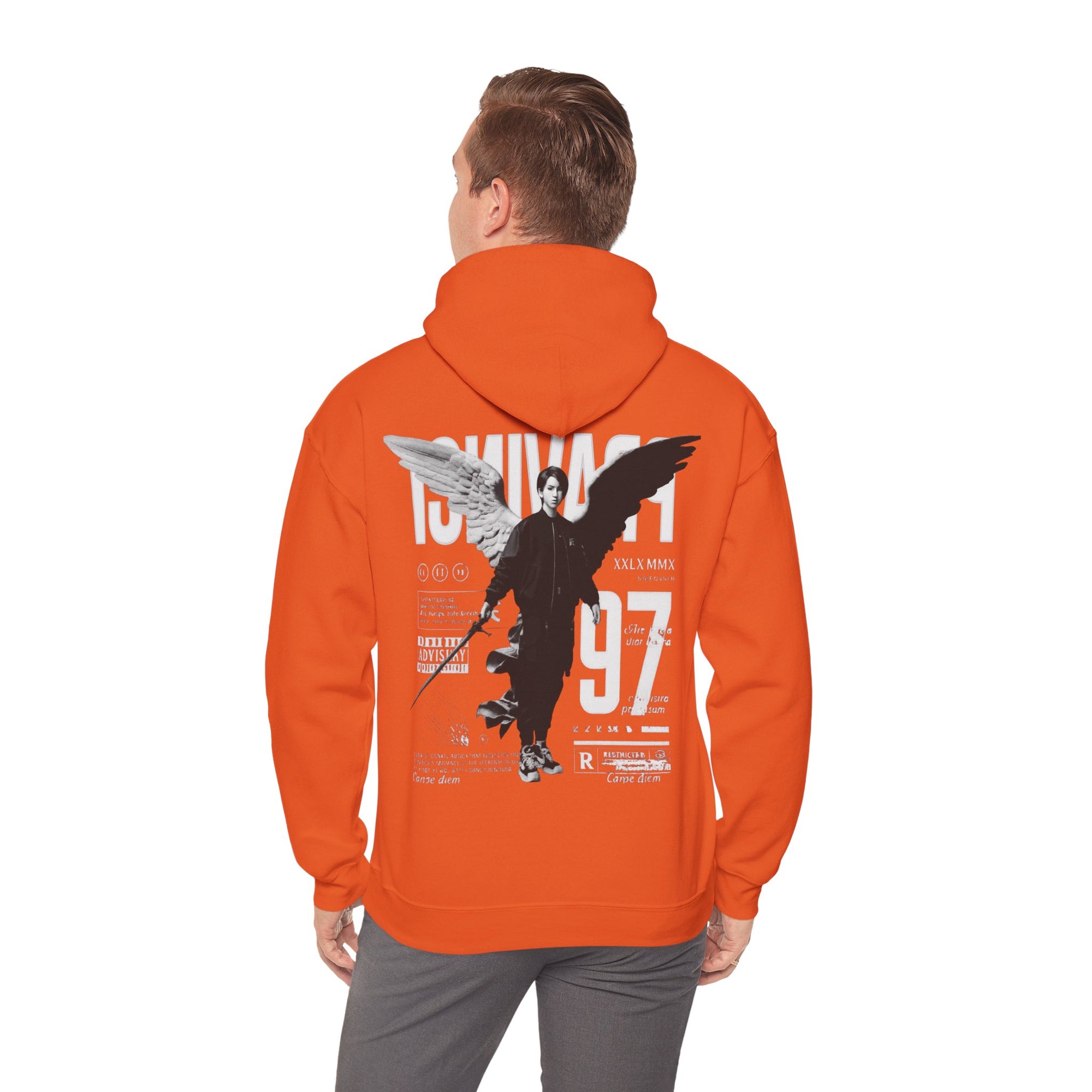 Pravinci Imperium Monocromia - Orange Hooded Sweatshirt