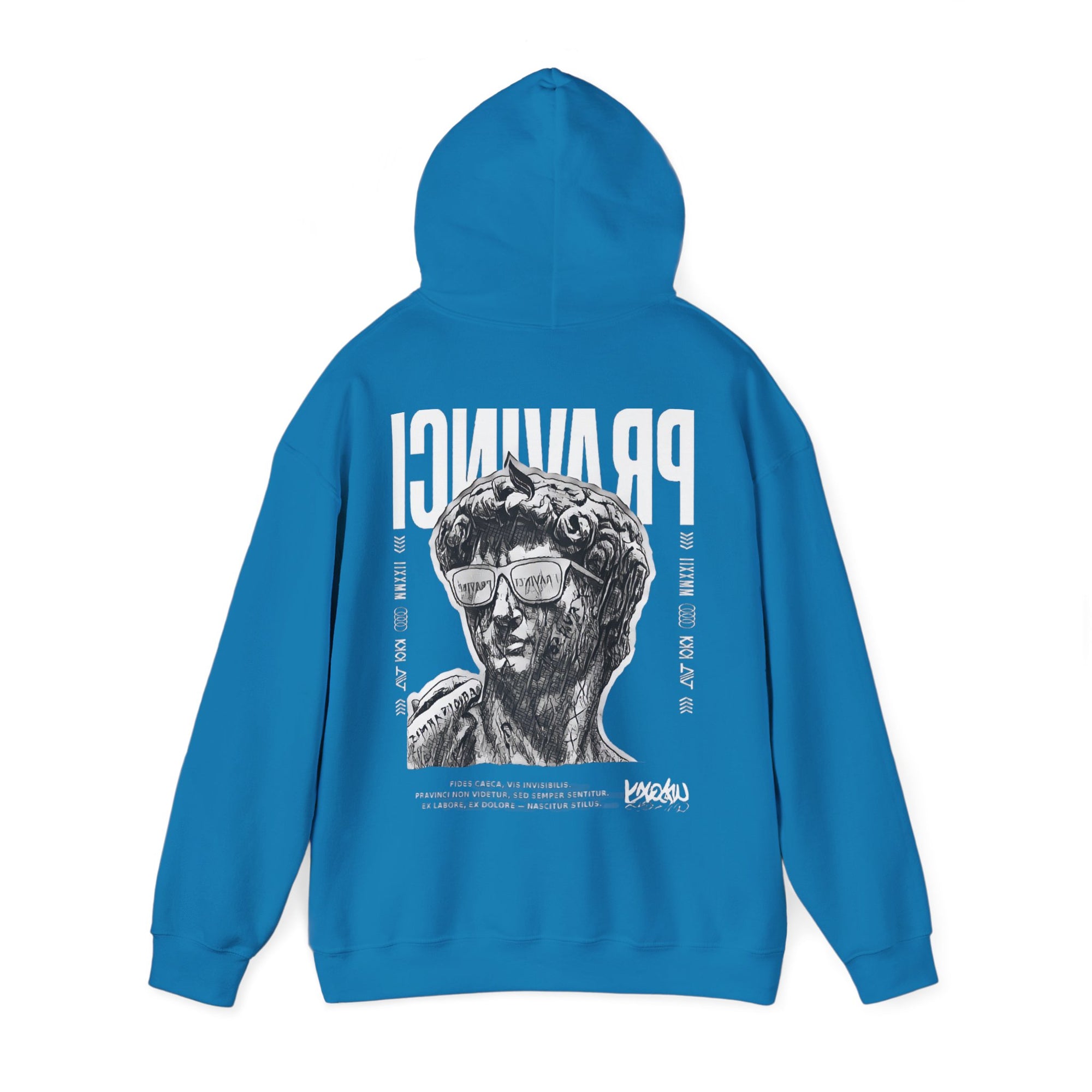 Pravinci Caecifides Monocromia – Sapphire Blue Hooded Sweatshirt