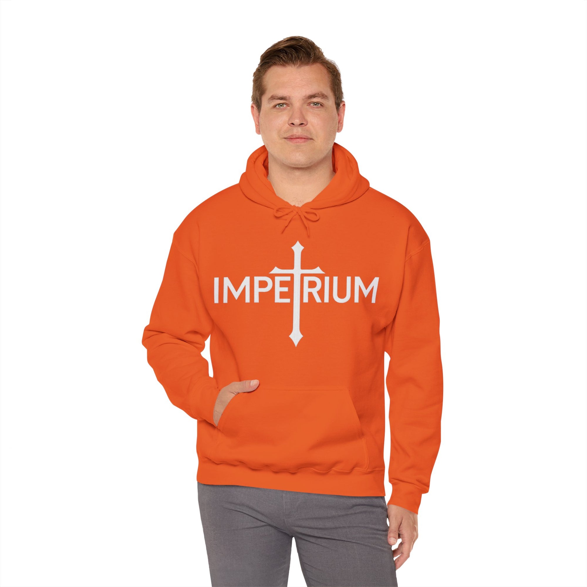 Pravinci Imperium Monocromia - Orange Hooded Sweatshirt