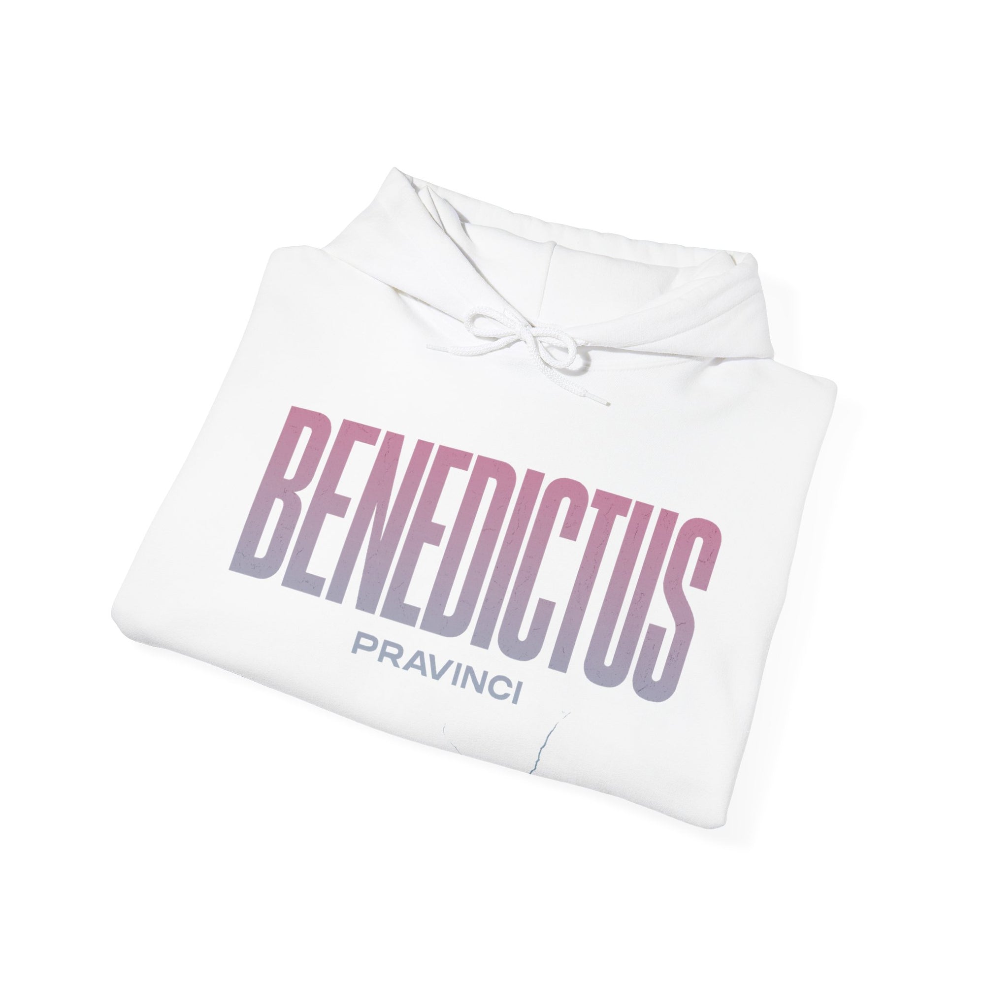 Pravinci Benedictus Labor Iridescente – White Hooded Sweatshirt