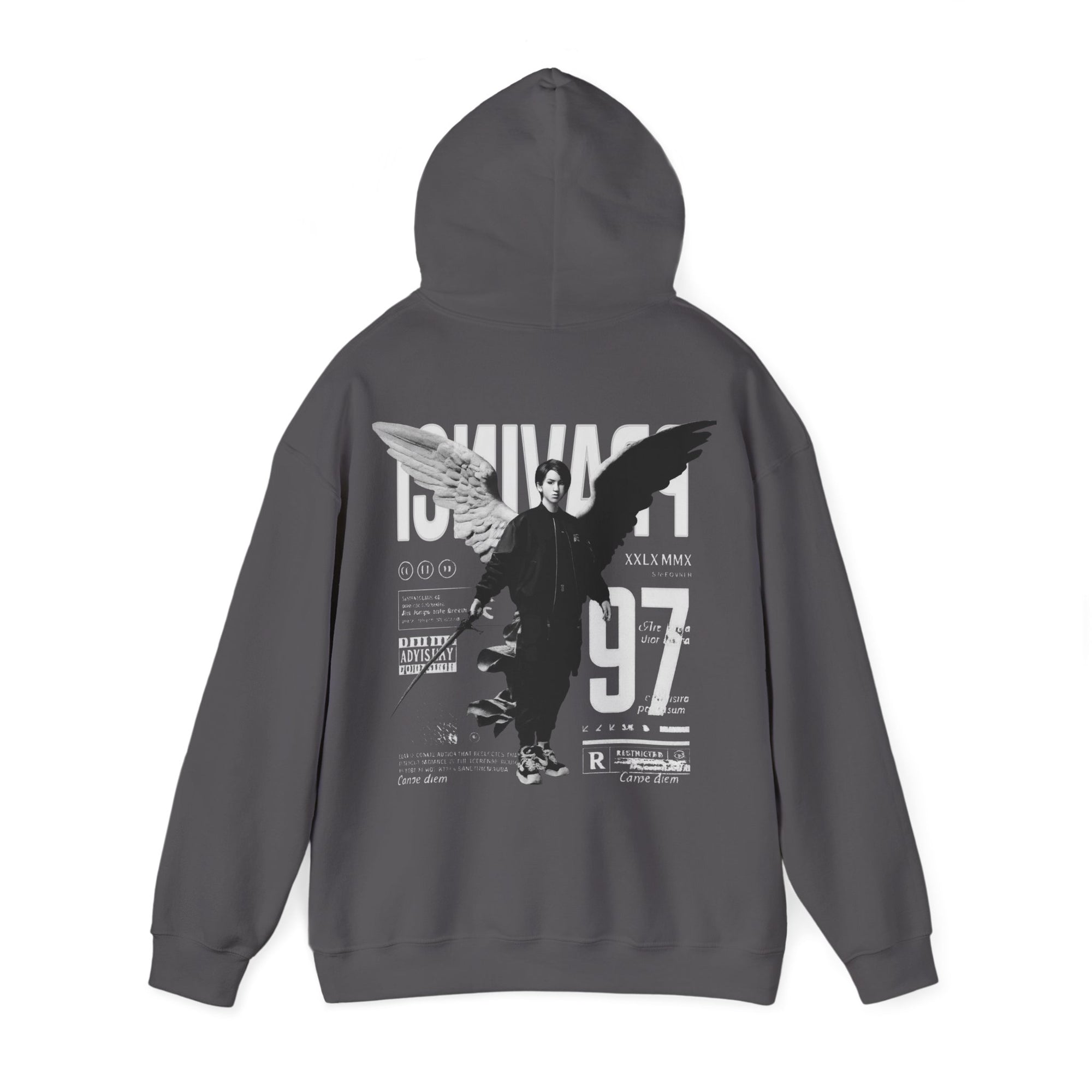 Pravinci Imperium Monocromia - Charcoal Hooded Sweatshirt