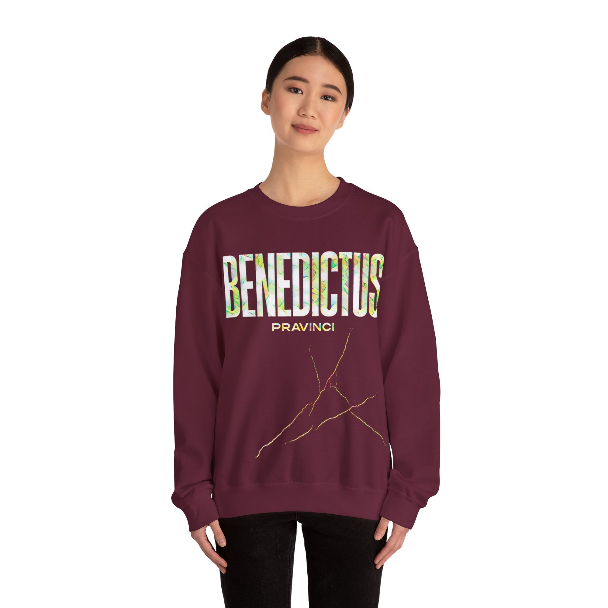 Pravinci Benedictus Labor Iridescente – Maroon Sweatshirt