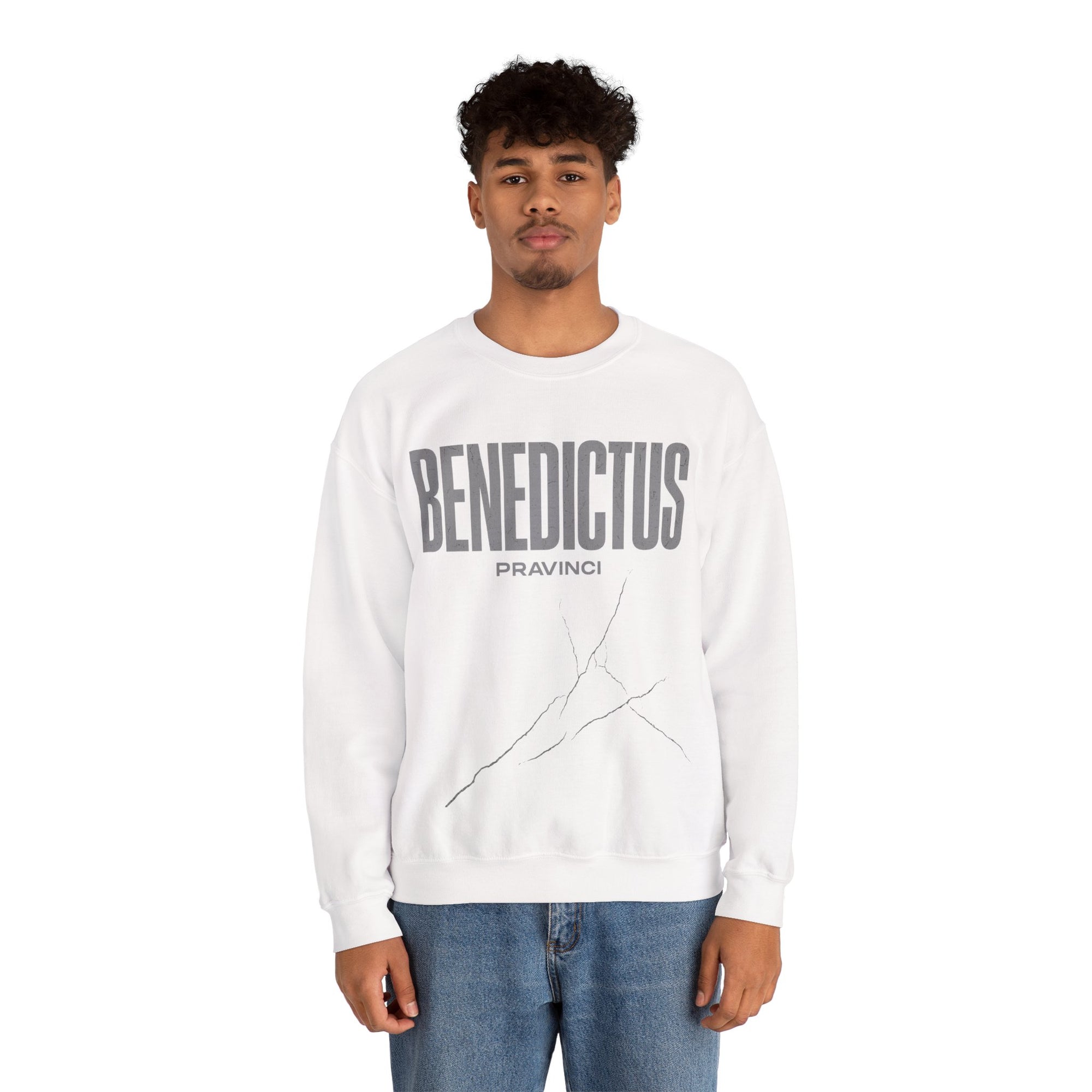 Pravinci Benedictus Labor Monocromia – White Sweatshirt