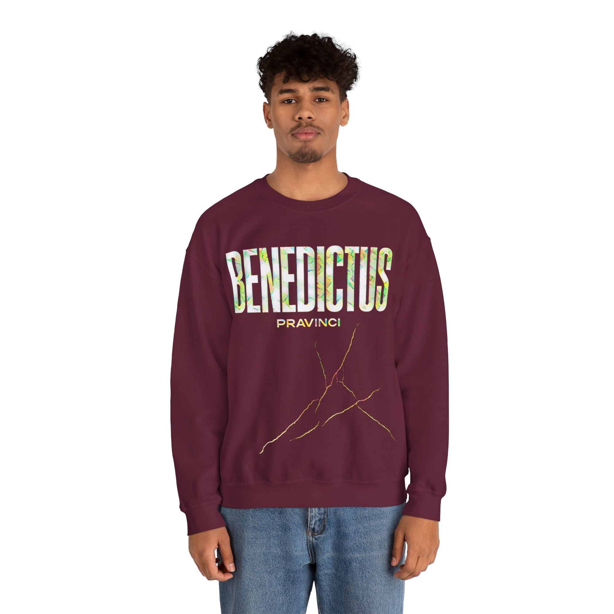 Pravinci Benedictus Labor Iridescente – Maroon Sweatshirt