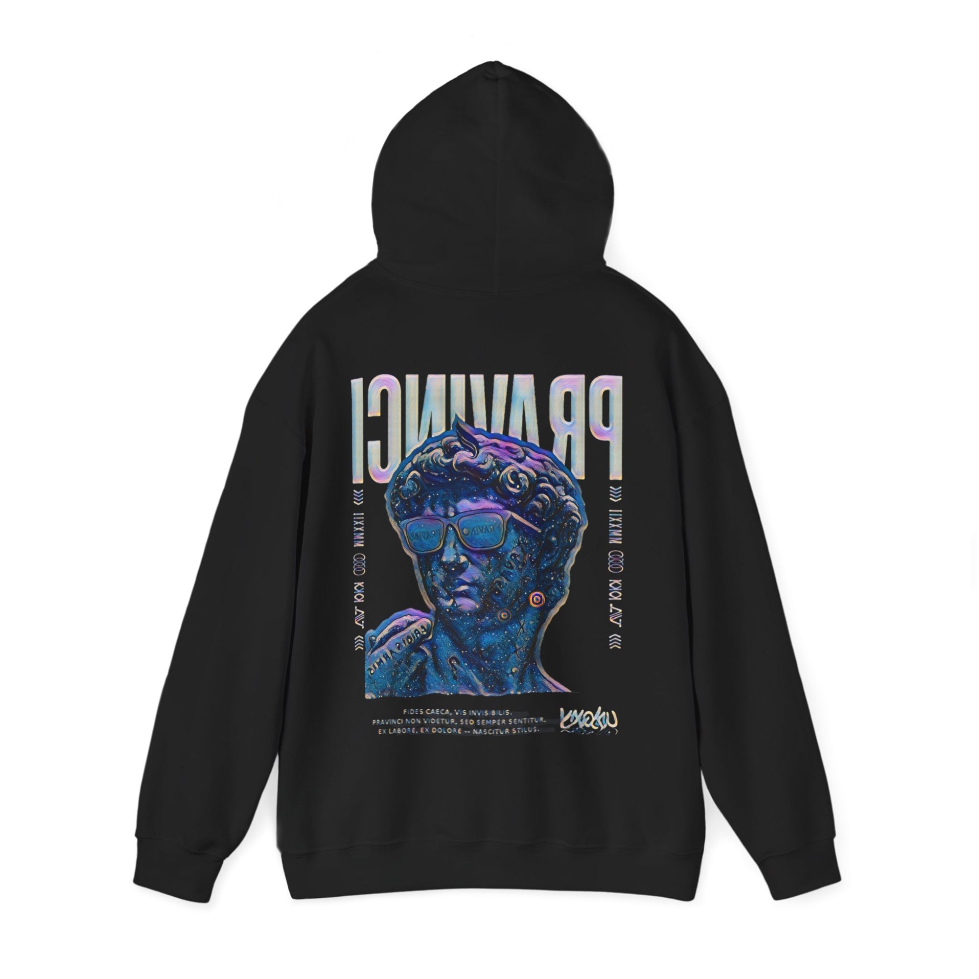 Pravinci Caecifides Iridescente – Black Hooded Sweatshirt