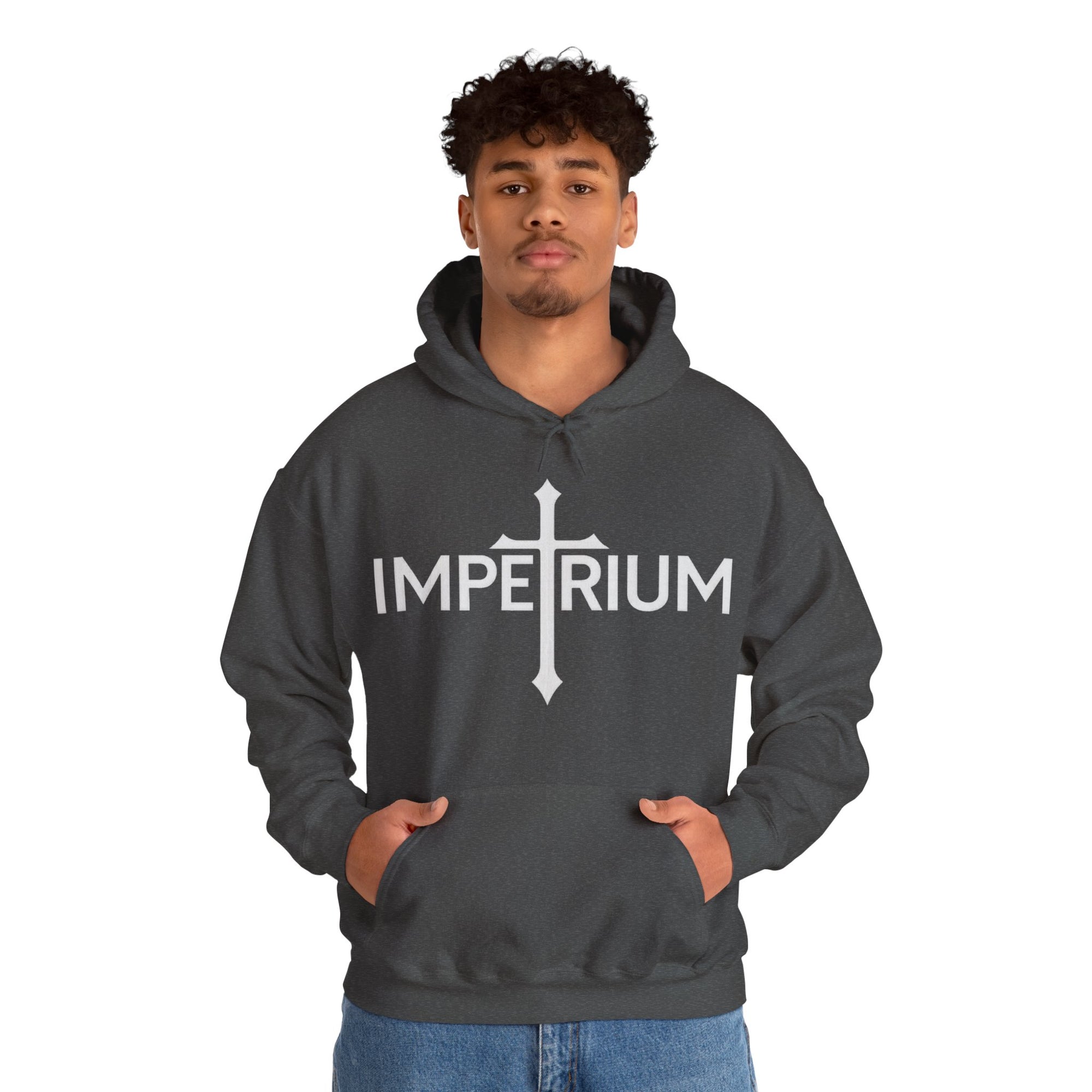 Pravinci Imperium Monocromia - Dark Heather Hooded Sweatshirt