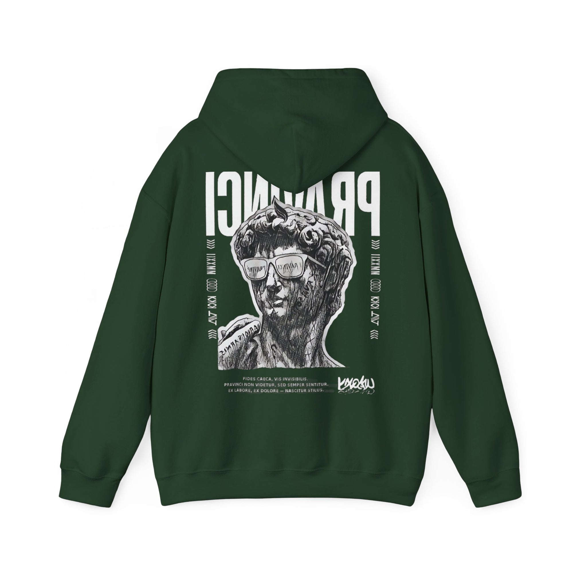 Pravinci Caecifides Monocromia – Dark Green Hooded Sweatshirt