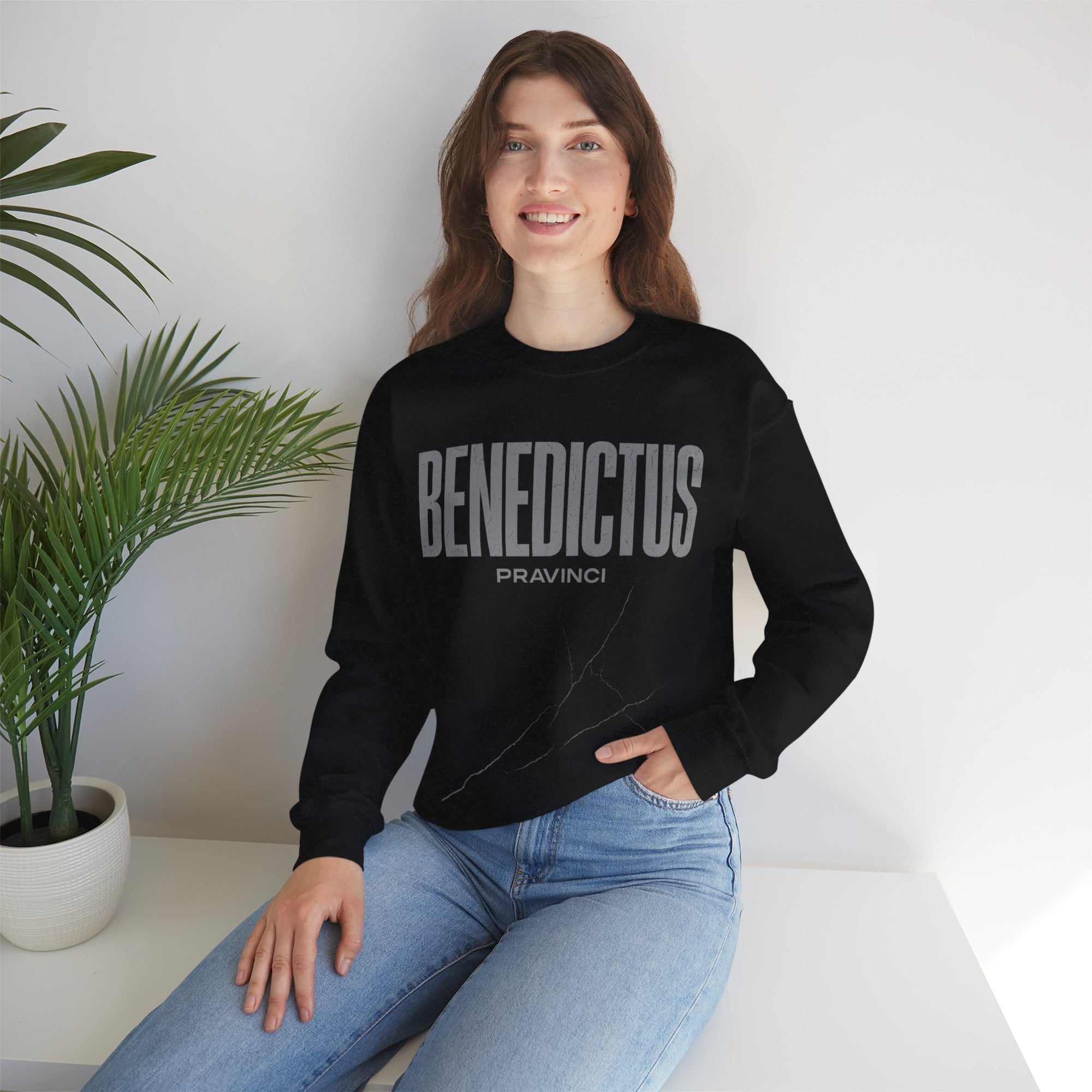 Pravinci Benedictus Labor Monocromia – Black Sweatshirt