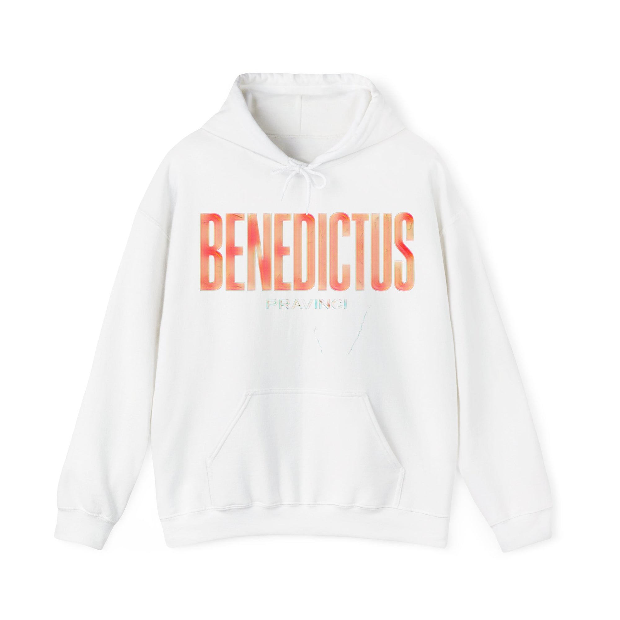 Pravinci Benedictus Labor Iridescente – White Hooded Sweatshirt