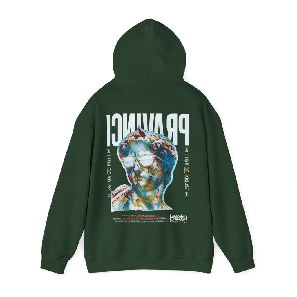 Pravinci Caecifides Iridescente – Dark Green Hooded Sweatshirt