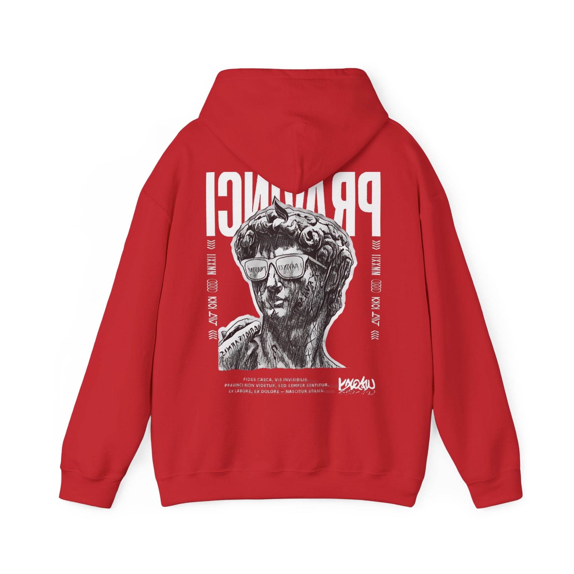 Pravinci Caecifides Monocromia – Red Hooded Sweatshirt