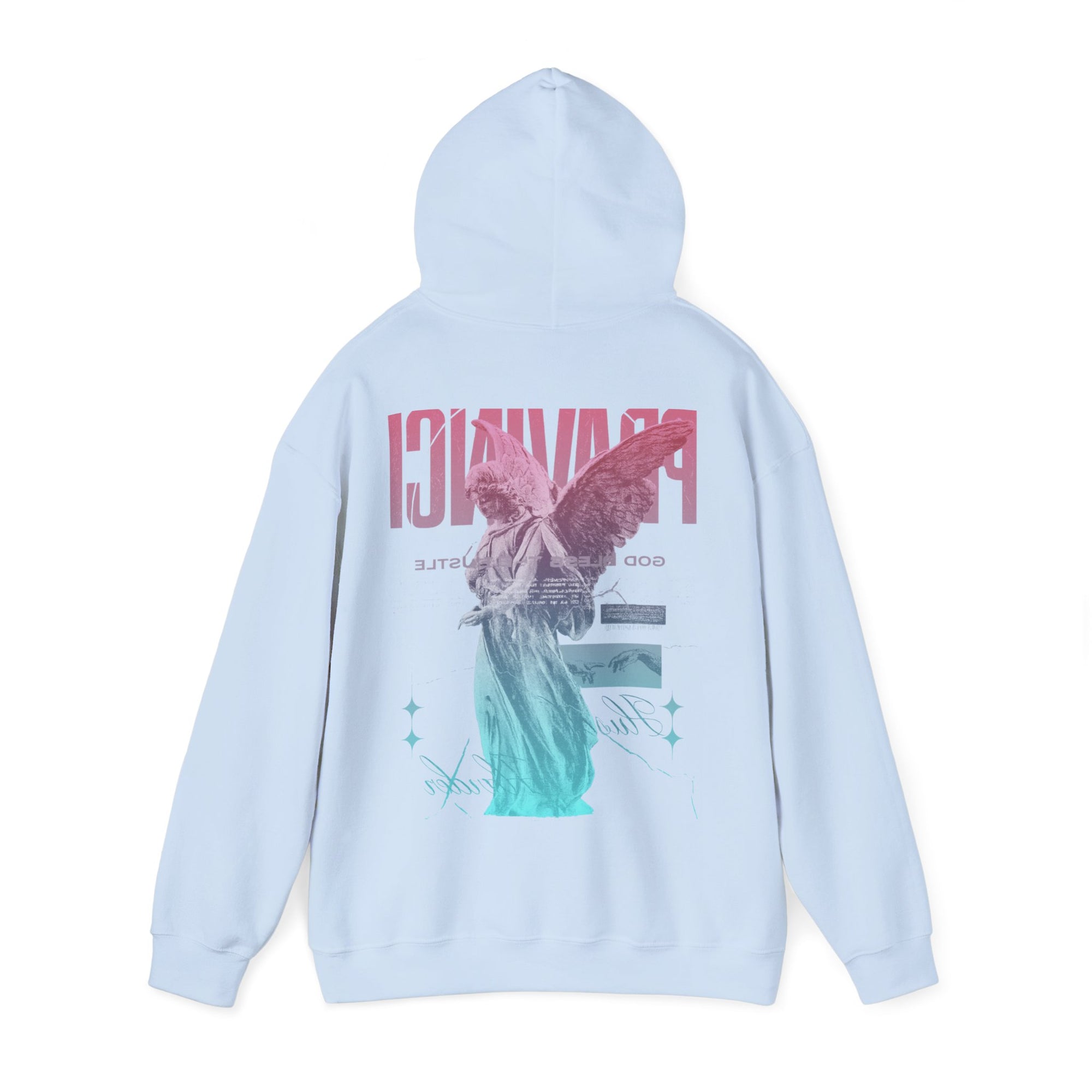 Pravinci Benedictus Labor Iridescente – Light Blue Hooded Sweatshirt