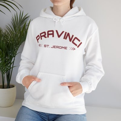 Pravinci St. Jerome - White Hooded Sweatshirt