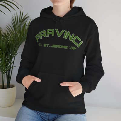 Pravinci St. Jerome - Black Hooded Sweatshirt