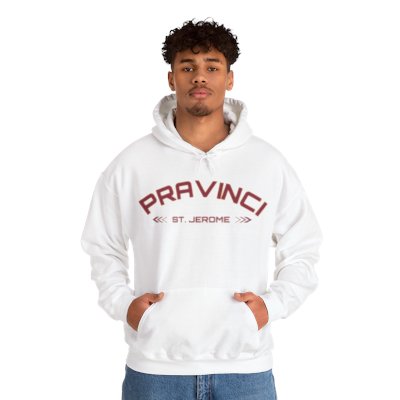 Pravinci St. Jerome - White Hooded Sweatshirt