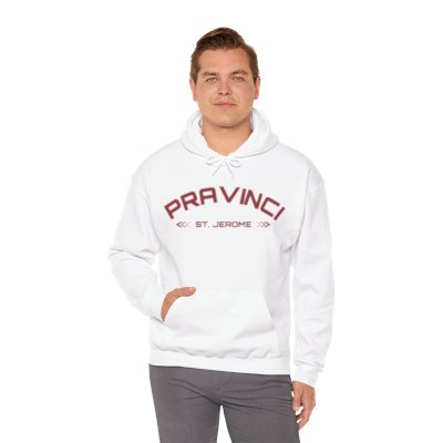 Pravinci St. Jerome - White Hooded Sweatshirt