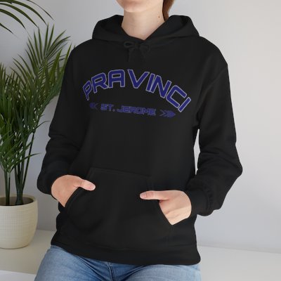 Pravinci St. Jerome - Black Hooded Sweatshirt